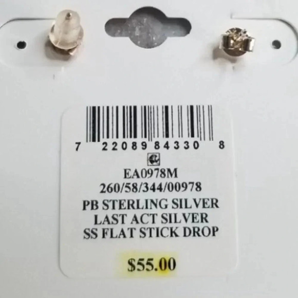 Giani Bernini Linear Drop 925 Sterling Silver Earrings - Picture 3 of 3